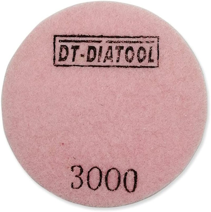 DTDIATOOL Concrete Polishing Pads 3 inch/80mm for Concrete, Cement and Terrazzo Floors Processing, Repairing and Renovating, Dry or Wet Use Diamond Grinding Pads Grit 3000 3pcs - Image 4